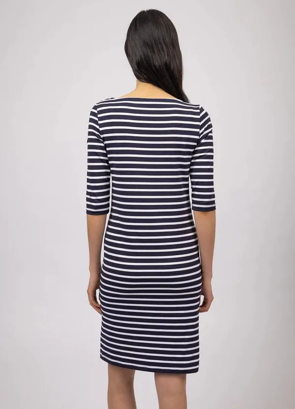 Propriano III Dress in Navy / White