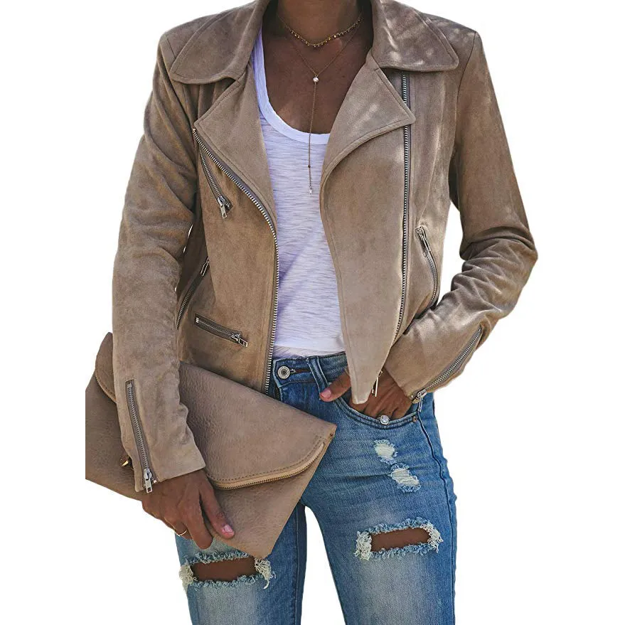 Short Velvet/Suede Style Vegan Jacket