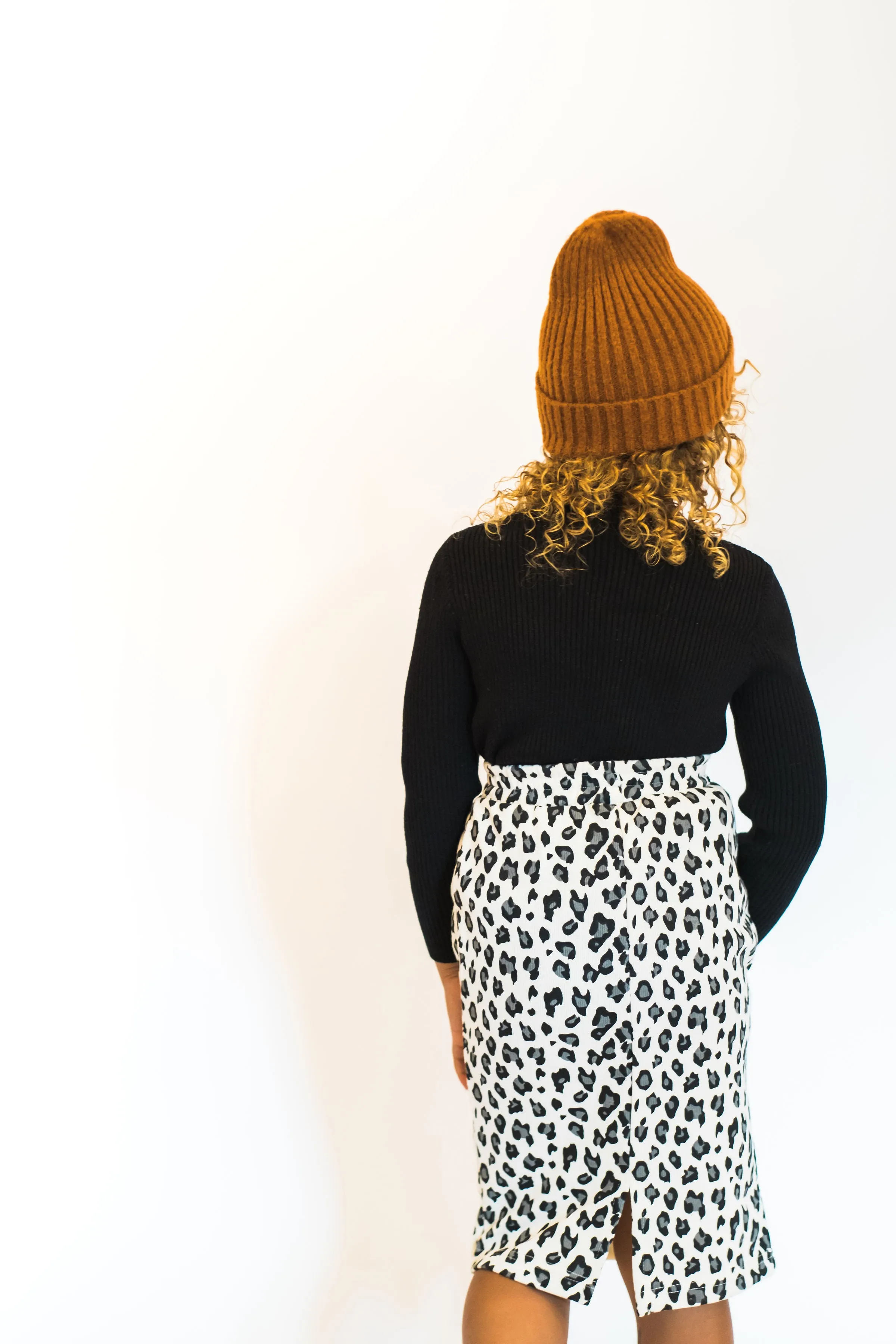 Stone Animal Print Skirt