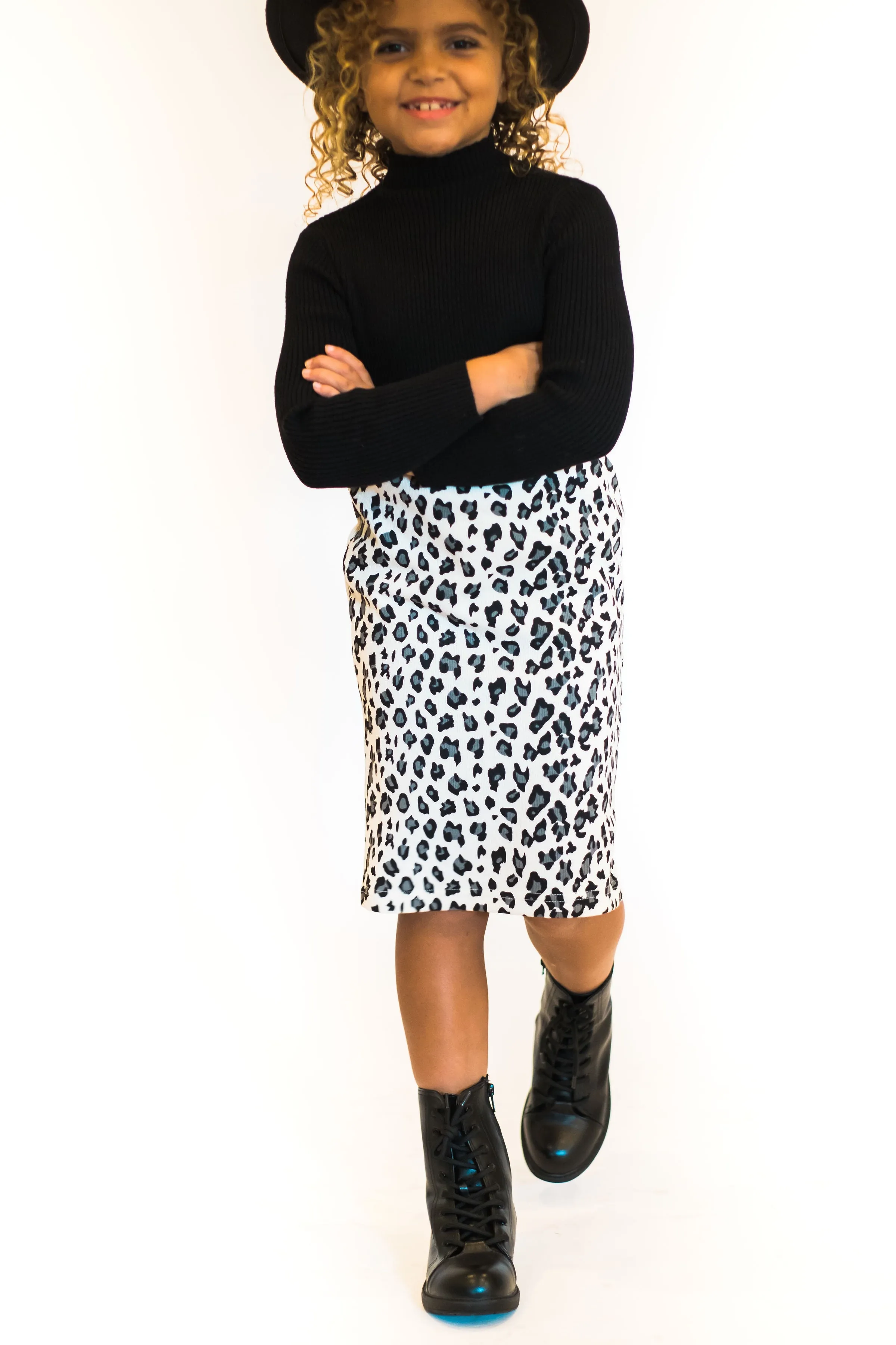 Stone Animal Print Skirt