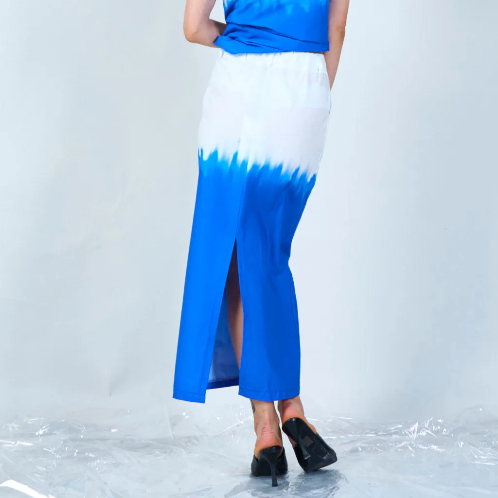 Stylish dip-dyed midi skirt wholesale