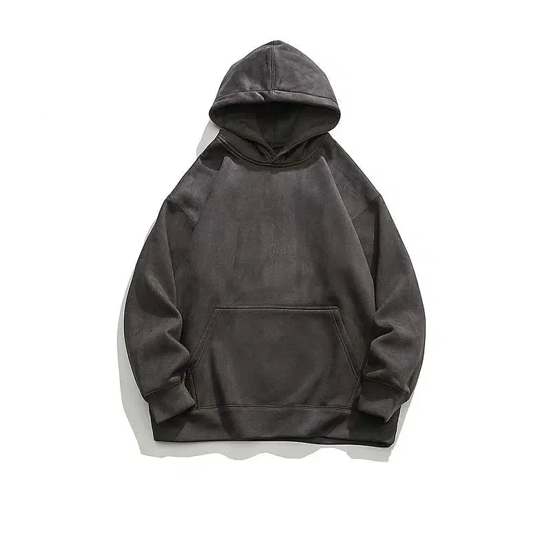 Suede Comfortable Oversized Hoodie