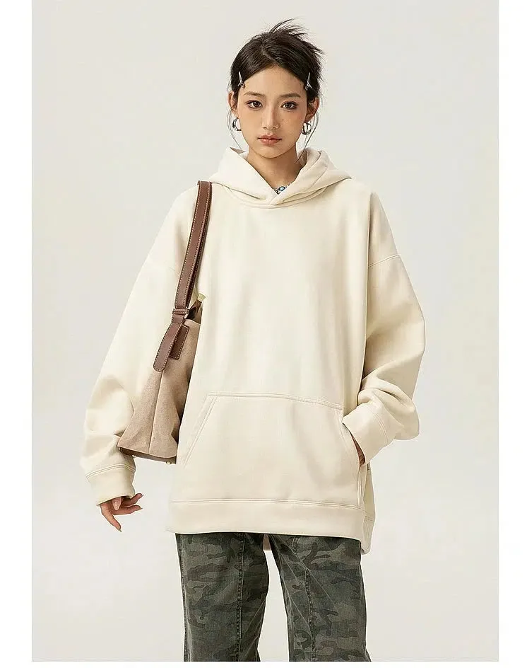 Suede Comfortable Oversized Hoodie