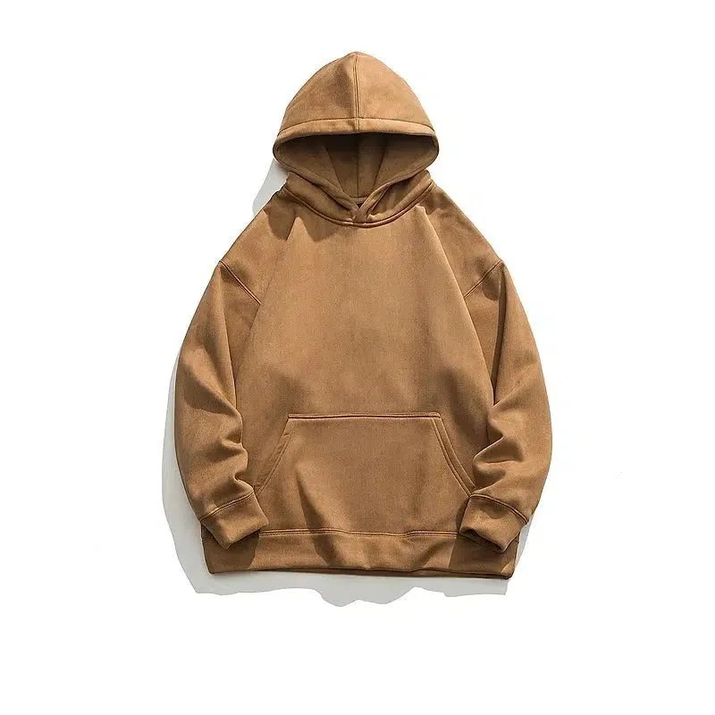 Suede Comfortable Oversized Hoodie