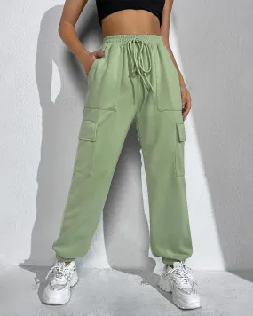 The Comfy Edit Stylish Loungewear Trousers In Sage Green