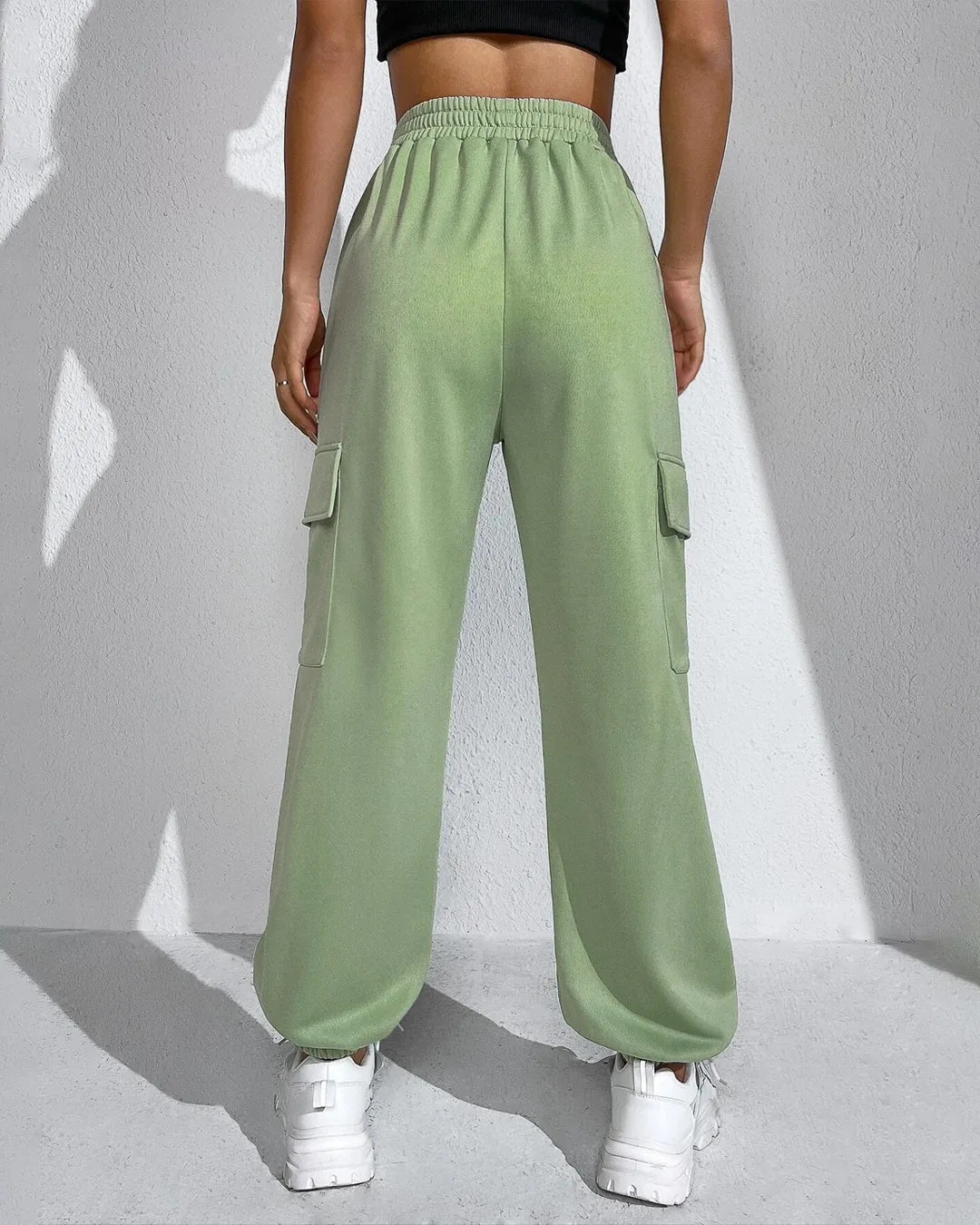 The Comfy Edit Stylish Loungewear Trousers In Sage Green