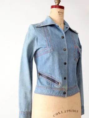 vintage 70s fitted denim jacket