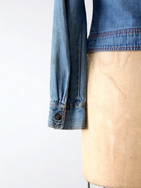 vintage 70s fitted denim jacket