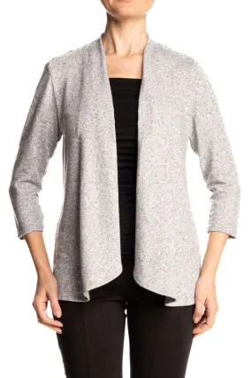 Women's Cardigan Silver Grey Soft Cozy Stretch Fabric Easy care Flattering True to Size Fit Sizes S-XLarge Quality Made in Canada Exclusive at Yvonne Marie boutiques